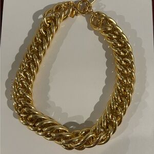 Vintage Ann Klein chunky gold tone necklace